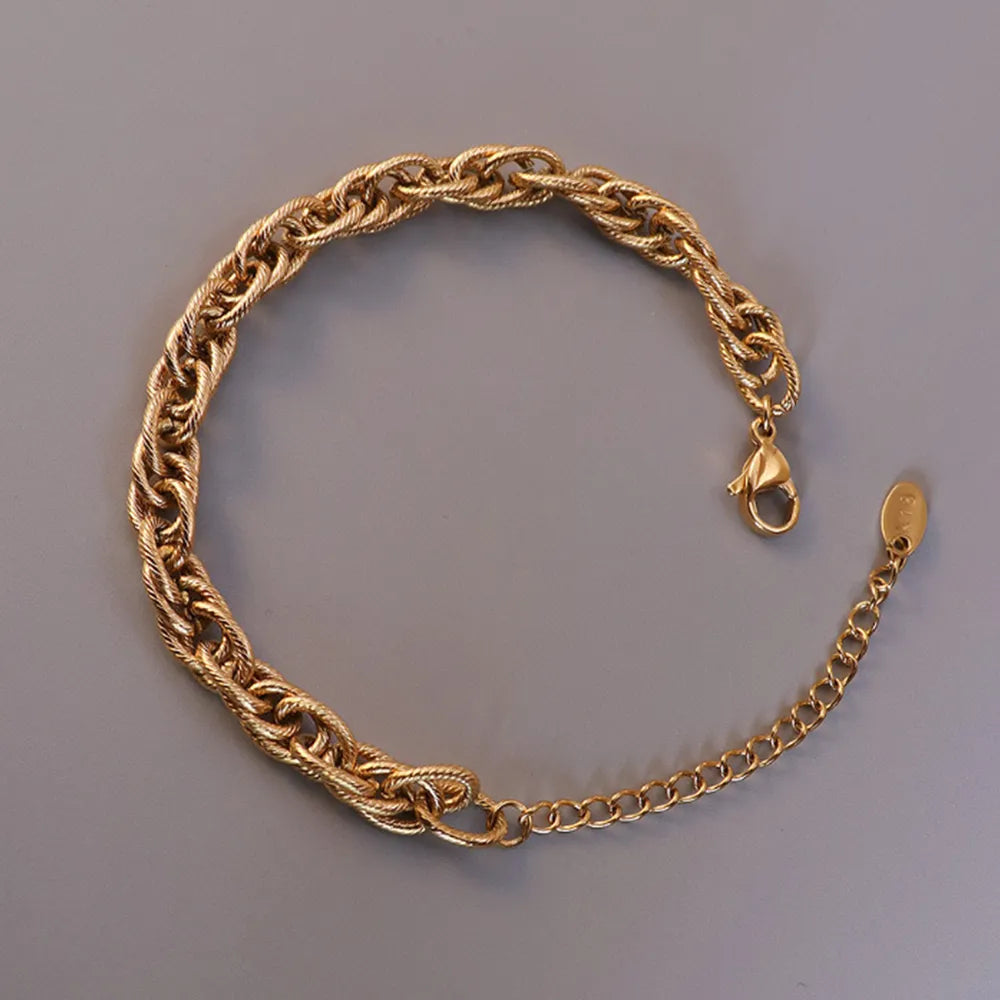Titanium Steel Chain Bracelet – Bold & Minimalist Design
