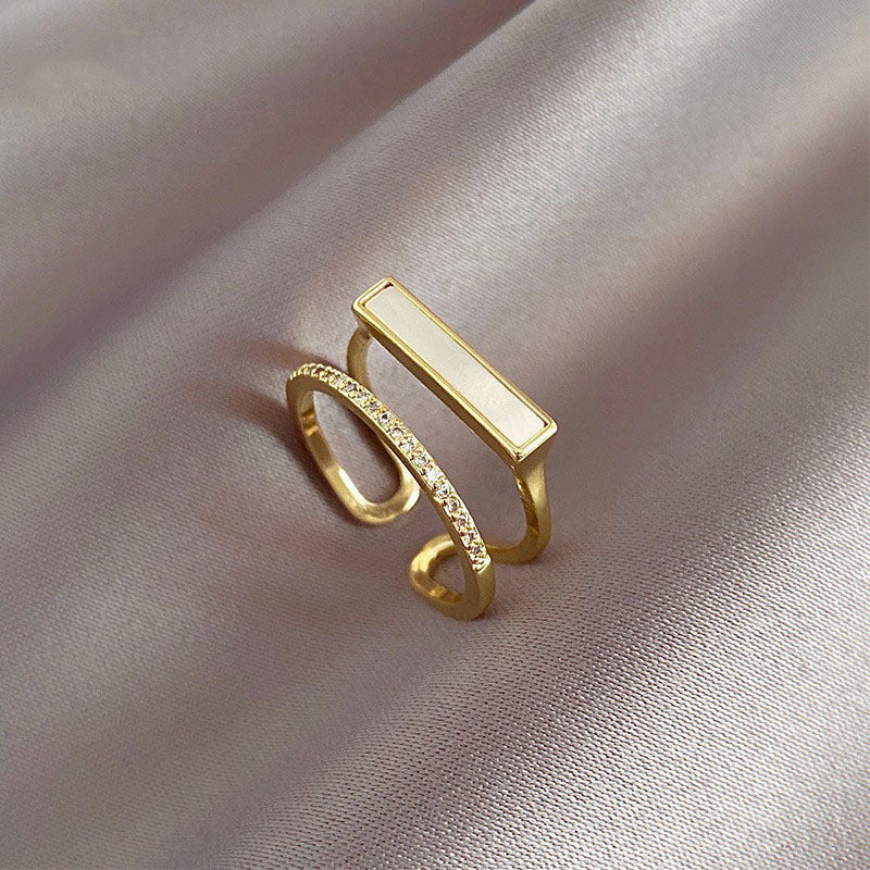 Geometric Open Ring – Adjustable Minimalist Statement Piece