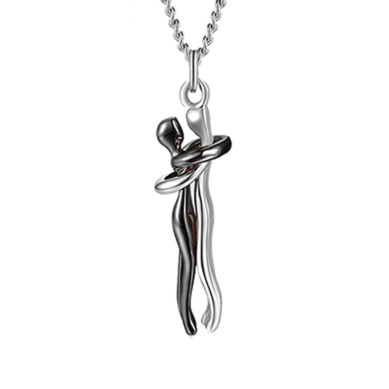 Love Hug Necklace – Unisex Couple Pendant | Romantic Clavicle Chain