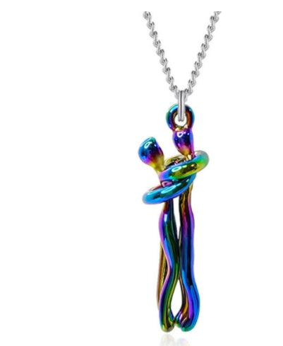 Love Hug Necklace – Unisex Couple Pendant | Romantic Clavicle Chain