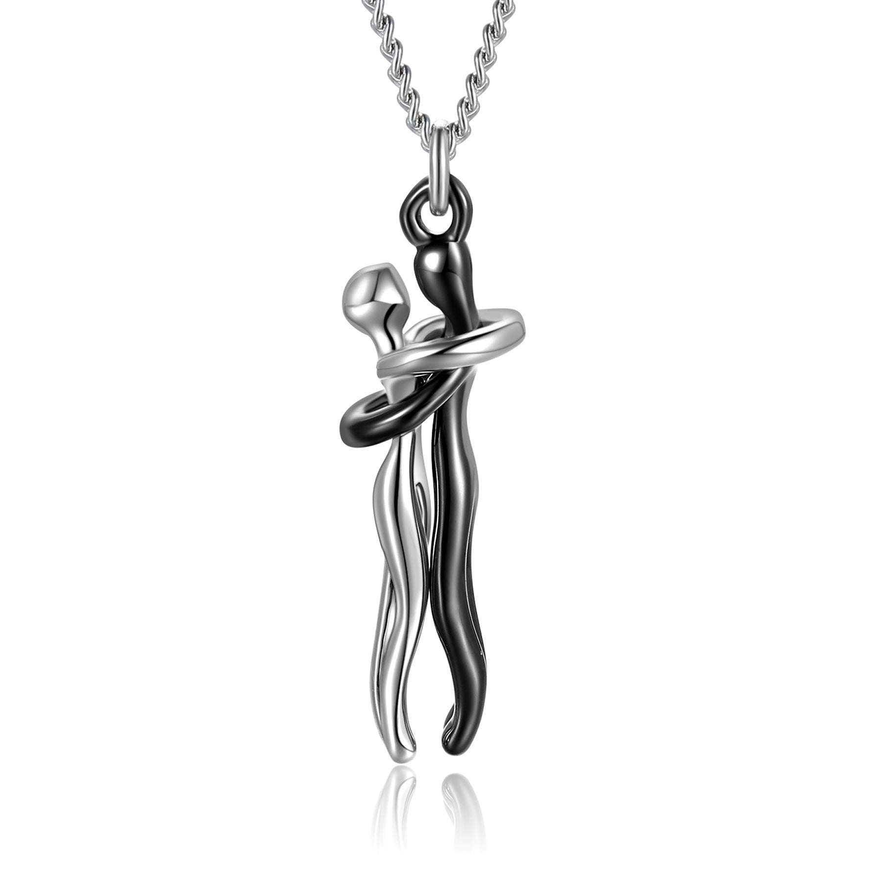 Love Hug Necklace – Unisex Couple Pendant | Romantic Clavicle Chain