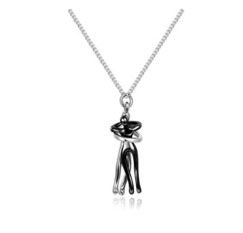 Love Hug Necklace – Unisex Couple Pendant | Romantic Clavicle Chain