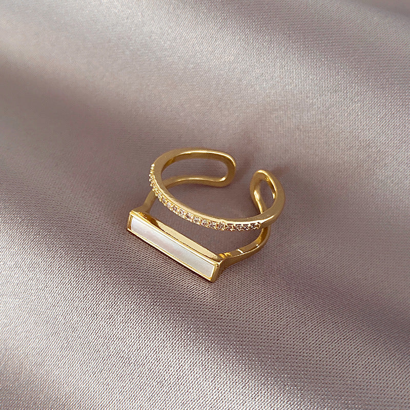 Geometric Open Ring – Adjustable Minimalist Statement Piece