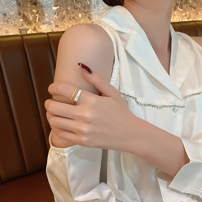 Geometric Open Ring – Adjustable Minimalist Statement Piece