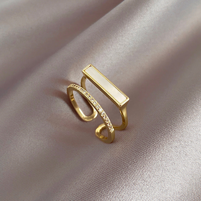 Geometric Open Ring – Adjustable Minimalist Statement Piece