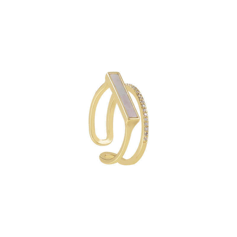 Geometric Open Ring – Adjustable Minimalist Statement Piece