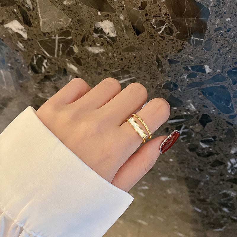 Geometric Open Ring – Adjustable Minimalist Statement Piece