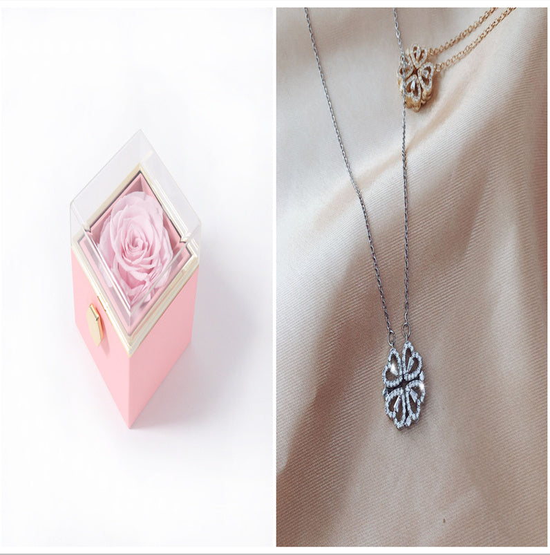 4-in-1 Magnetic Four-Leaf Clover Necklace | Transformable Titanium Heart Pendant