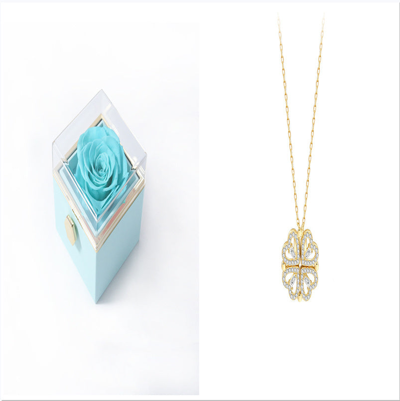 4-in-1 Magnetic Four-Leaf Clover Necklace | Transformable Titanium Heart Pendant
